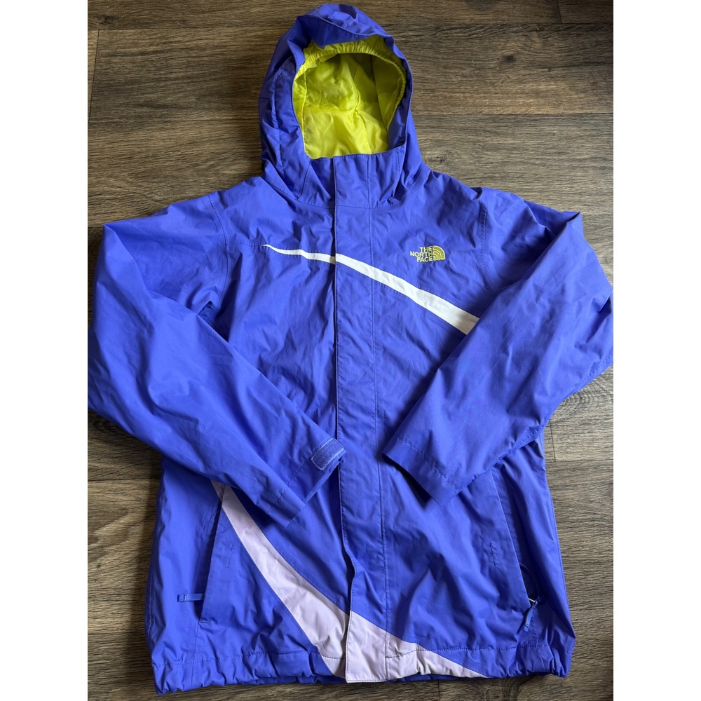 The North Face Northface Girls Hyvent‎ rain Jacket Purple Coat Size Large/14-16